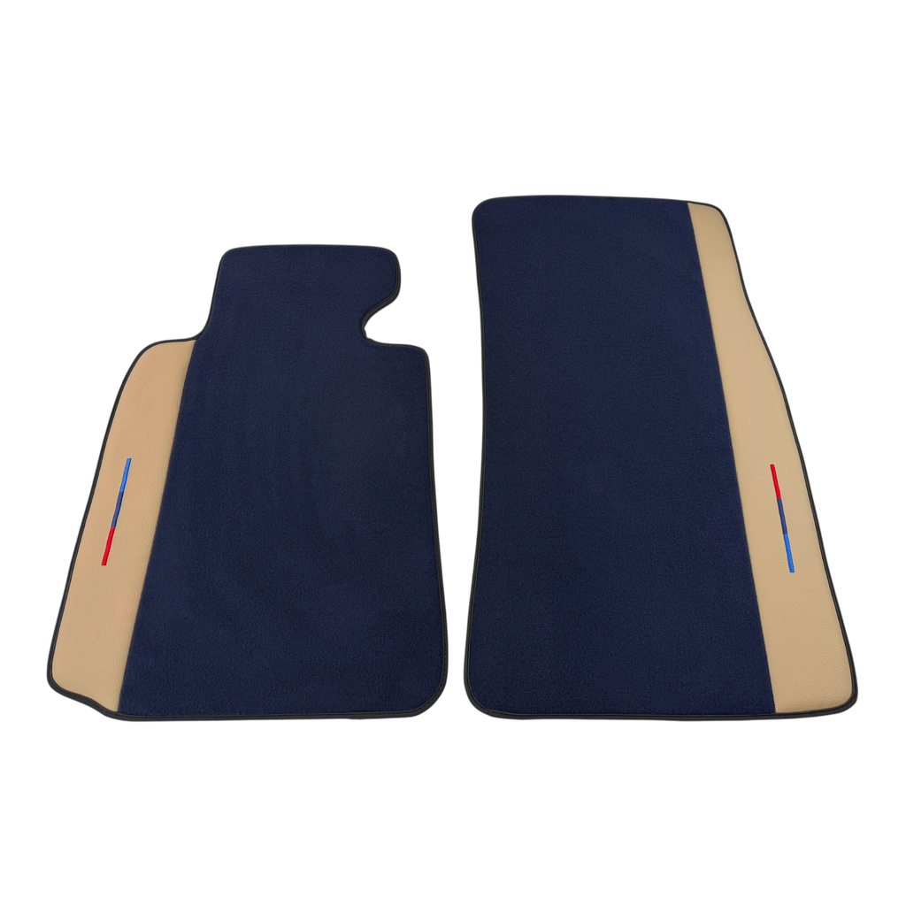 BMW E39 Sedan (1996-2003) with Beige Leather | M Package Custom Fit Premium Velour Floor Mats