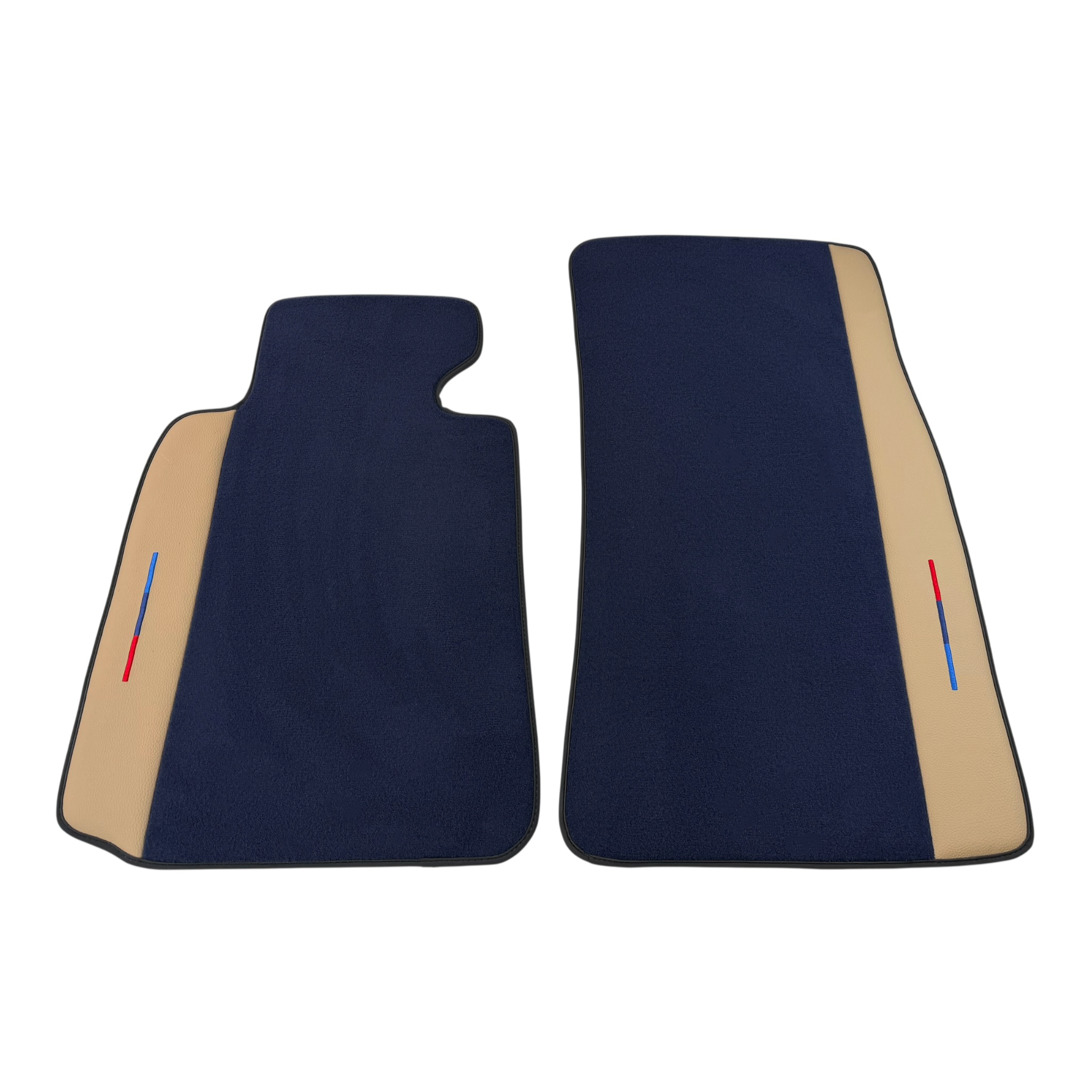 BMW E39 Sedan (1996-2003) with Beige Leather | M Package Custom Fit Premium Velour Floor Mats
