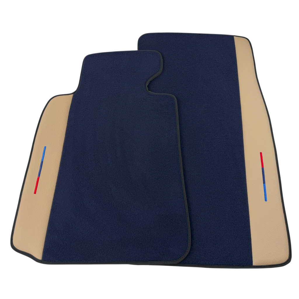 BMW E39 Sedan (1996-2003) with Beige Leather | M Package Custom Fit Premium Velour Floor Mats