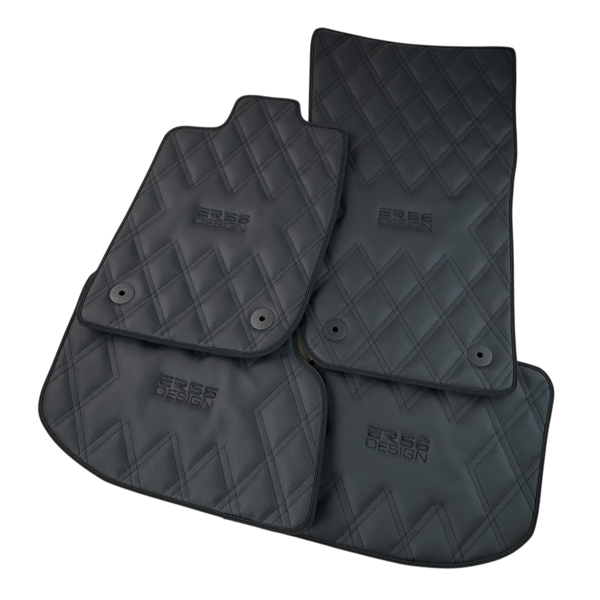 Bentley Continental GTC (2018-2023) with Leather | ER56 Design Custom Fit Premium Velour Floor Mats