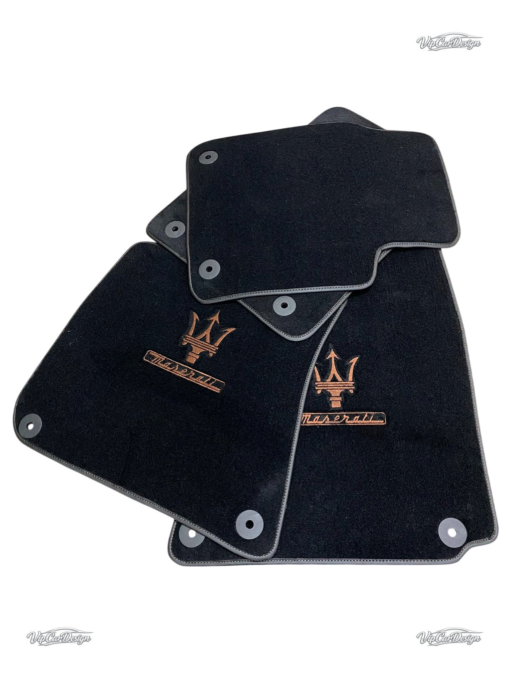 Maserati GranTurismo Sportline (2009-2019) Custom Fit Floor Mats - Brand Embroidery | VipCarDesign