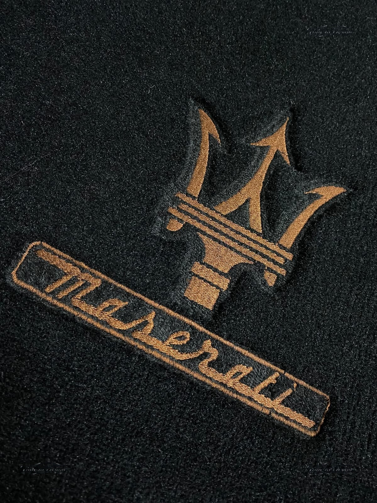 Maserati GranCabrio Sport (2011-2019) Custom Fit Floor Mats - Edge Binding Close-Up | VipCarDesign