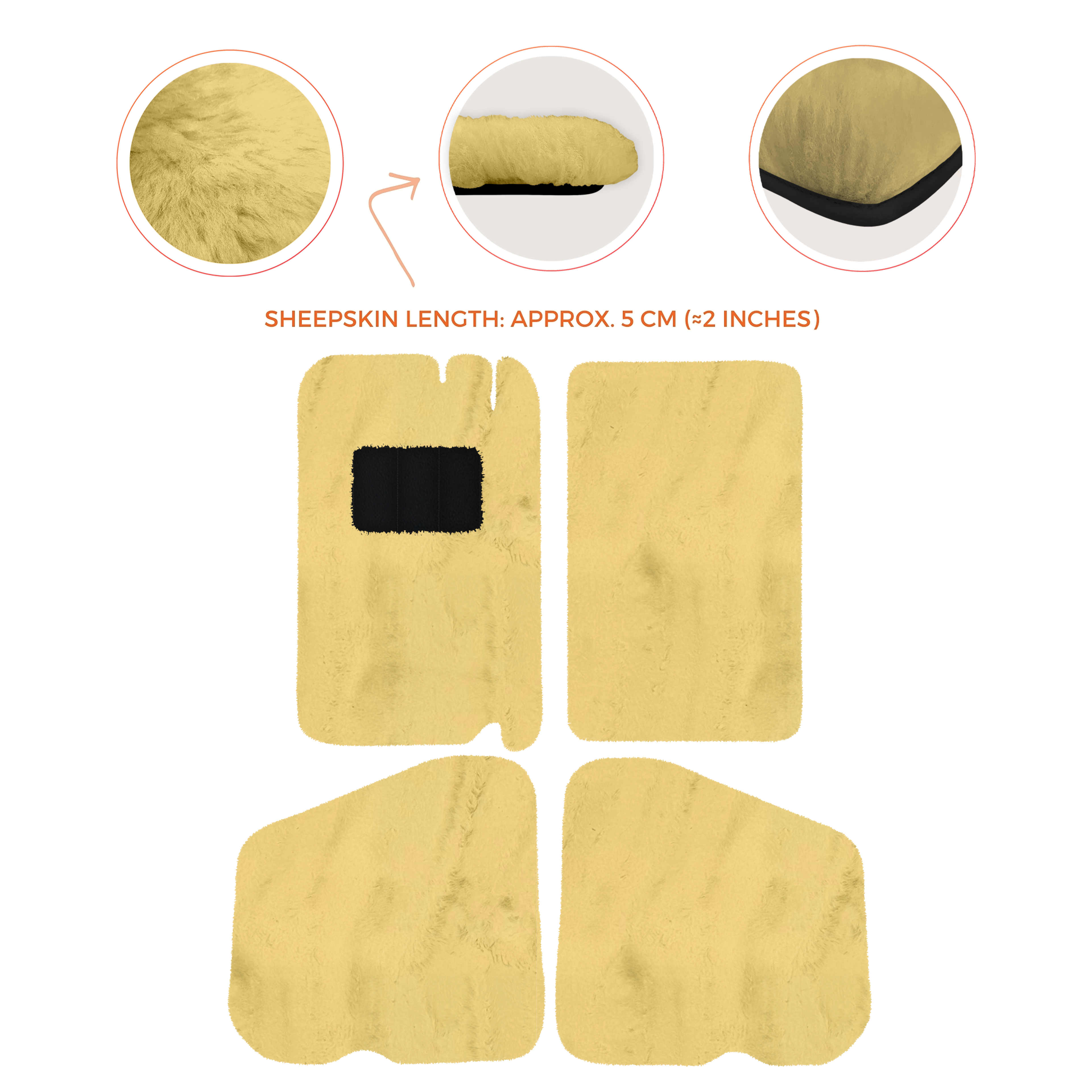 Rolls-Royce Shadow (1965-1977) - Sheepskin Length, Various Color Options Custom Fit Premium Velour Floor Mats