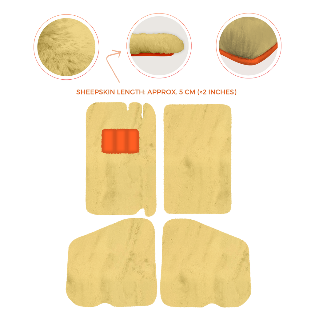 Rolls-Royce Shadow (1965-1977) - Sheepskin Length, Various Color Options Custom Fit Premium Velour Floor Mats