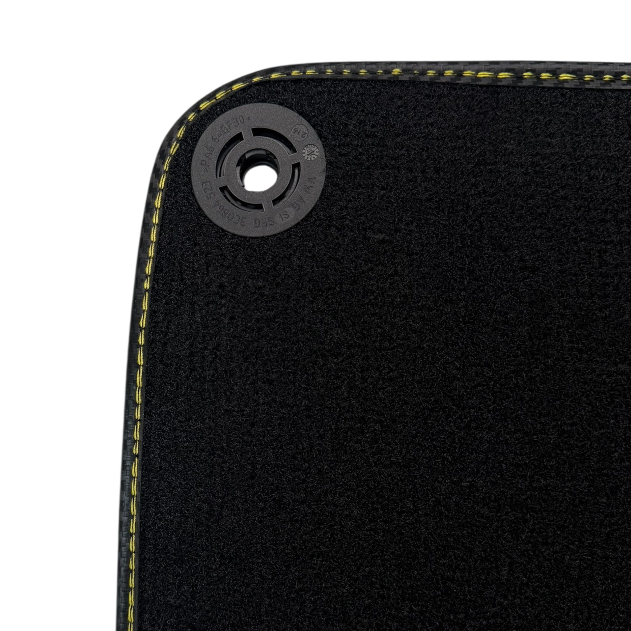 Porsche 911 - 992 (2019-2026) GT3 with Carbon Fiber | Yellow Edition Custom Fit Premium Velour Floor Mats