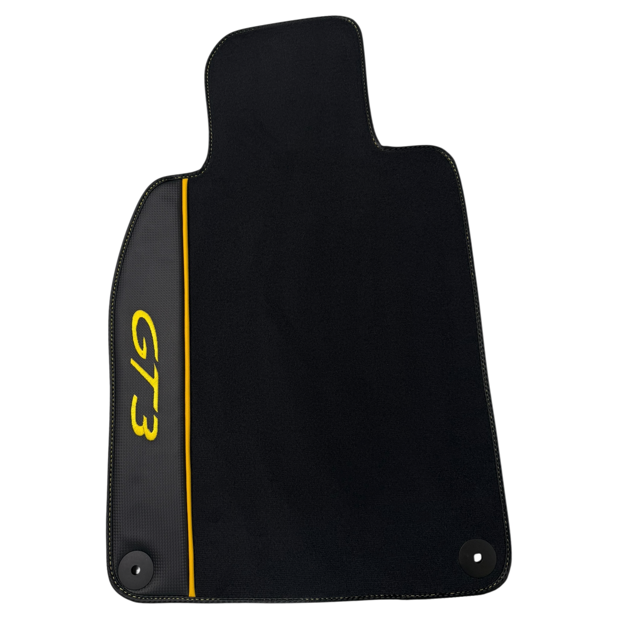 Porsche 911 - 992 (2019-2026) GT3 with Carbon Fiber | Yellow Edition Custom Fit Premium Velour Floor Mats