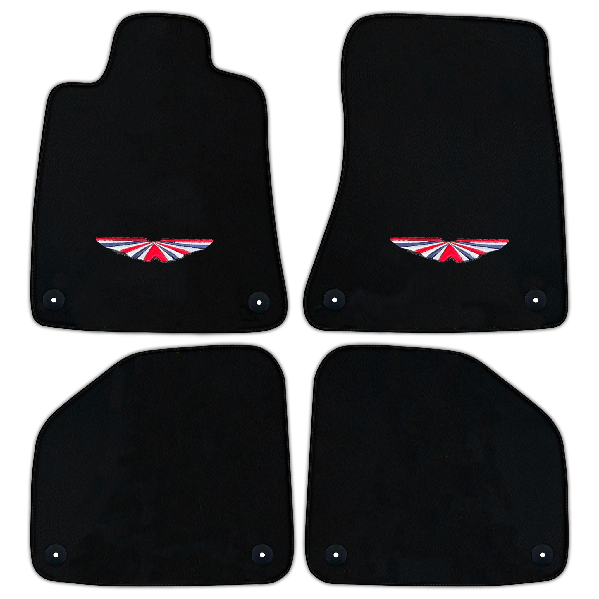 Black Floor Mats For Aston Martin DBX707 (2022-2026) SUV | ER56 Design Custom Fit Premium Velour Floor Mats