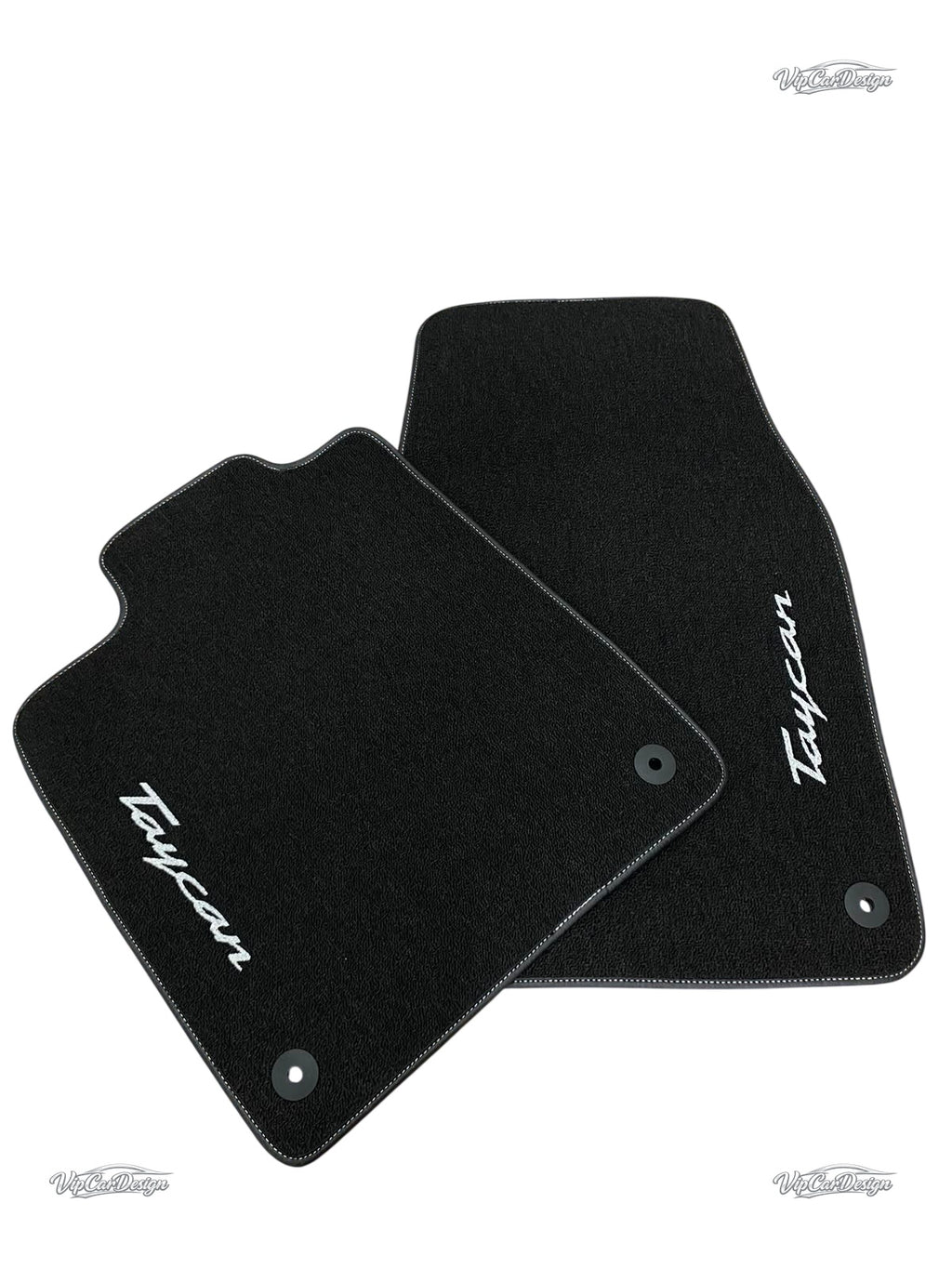 Porsche Taycan (2020-2025) Custom Fit Floor Mats Taycan Logo - Complete Set Overview | VipCarDesign