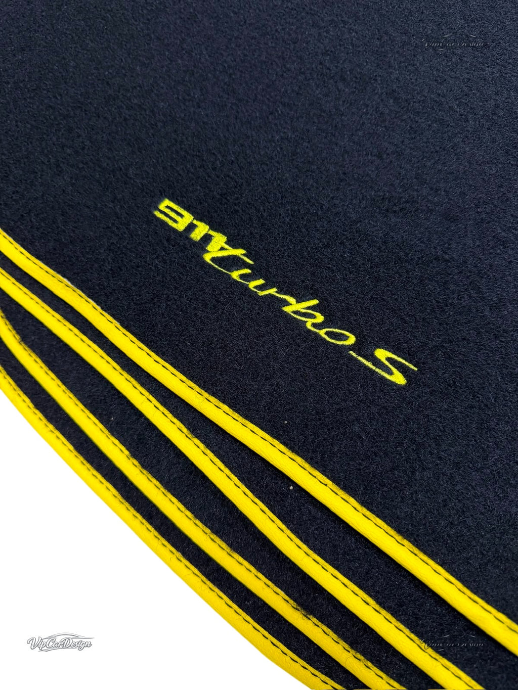 Porsche 911 - 996 (1998-2004) Custom Fit Floor Mats 911 Turbo S Logo - Front Floor Mats | VipCarDesign