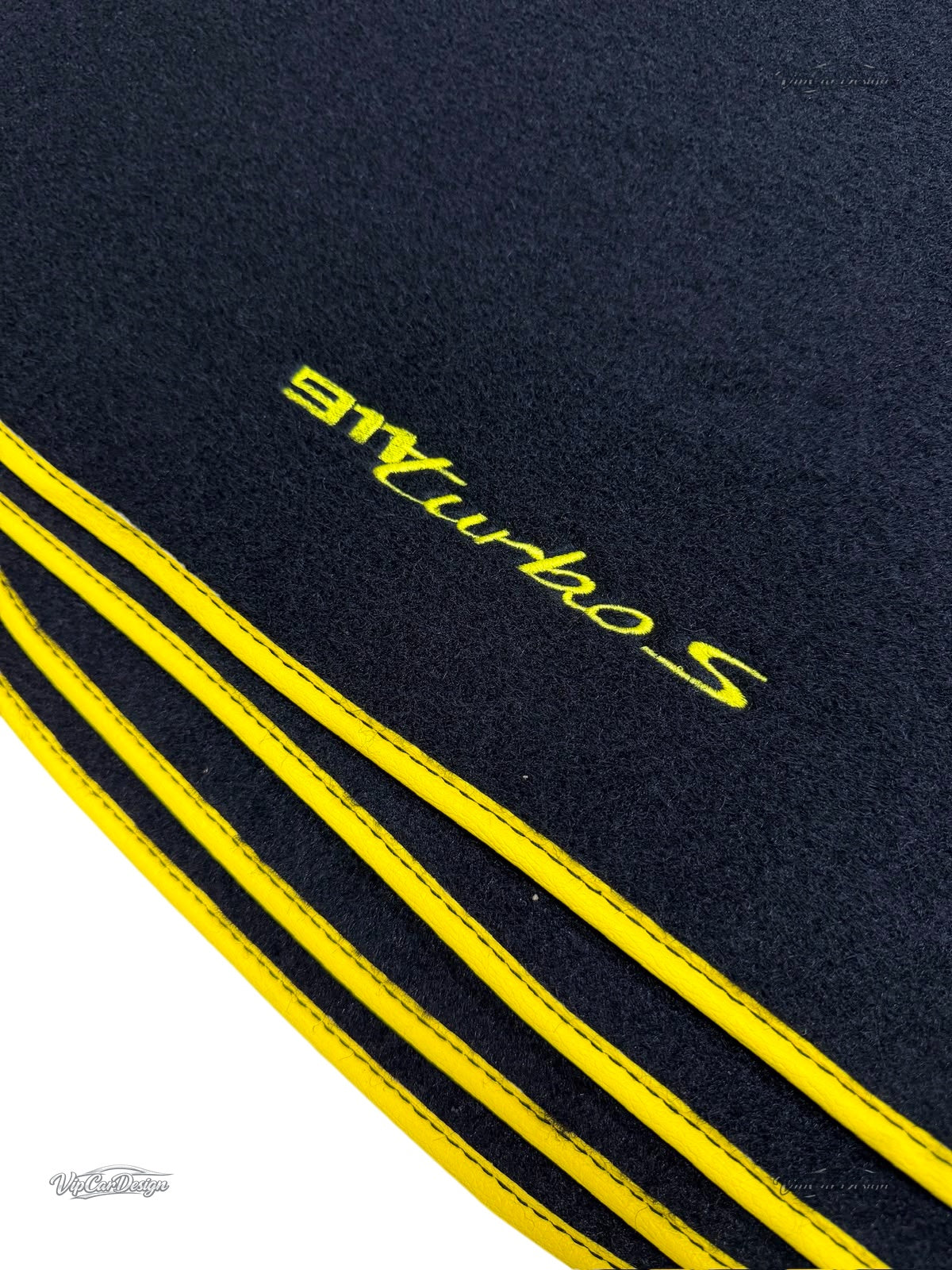 Porsche 991 (2012-2019) Custom Fit Floor Mats 911 Turbo S Logo - Front Floor Mats | VipCarDesign