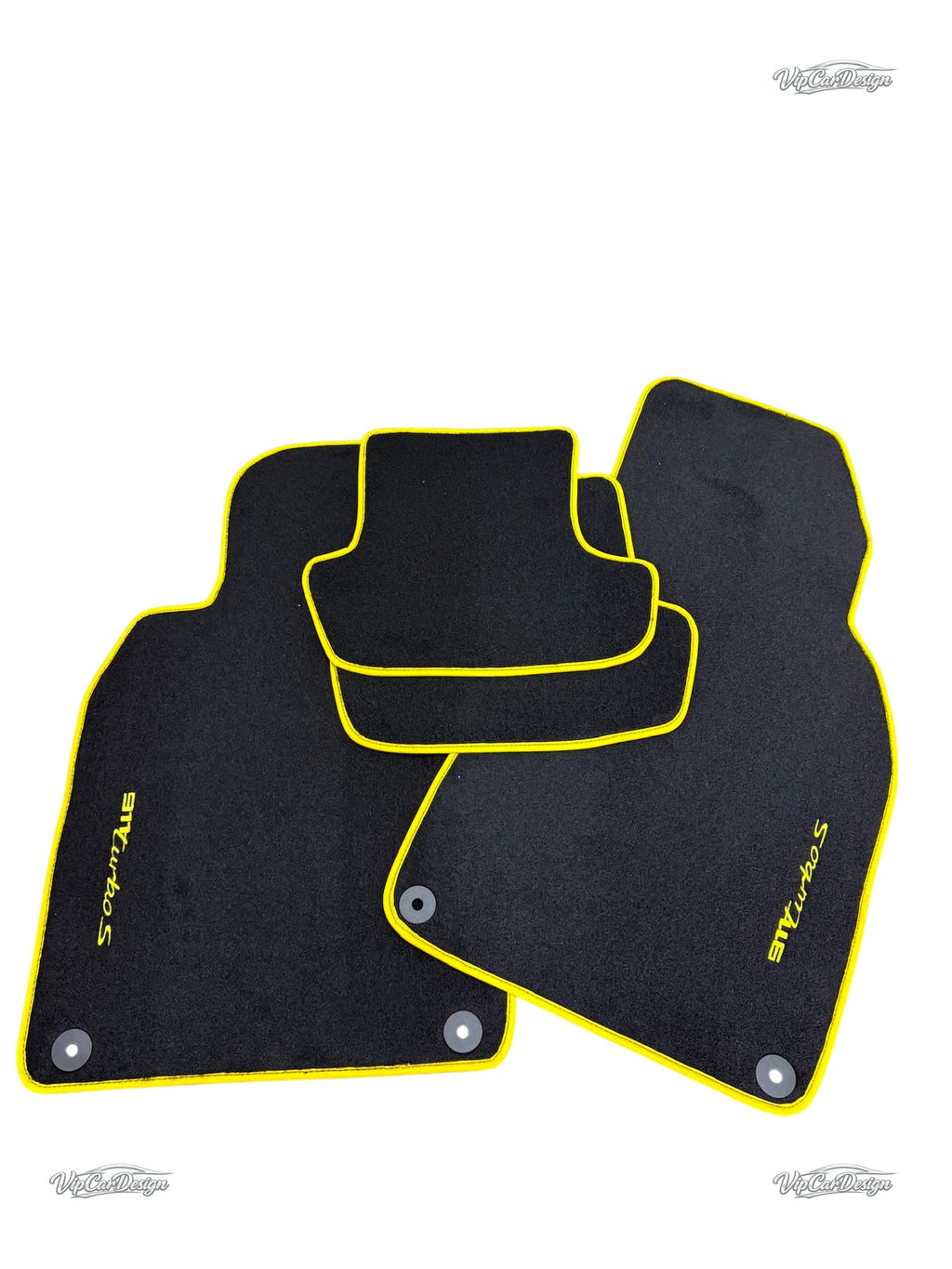 Porsche 911 - 964 (1989-1994) Custom Fit Floor Mats 911 Turbo S Logo - Rear Floor Mats | VipCarDesign
