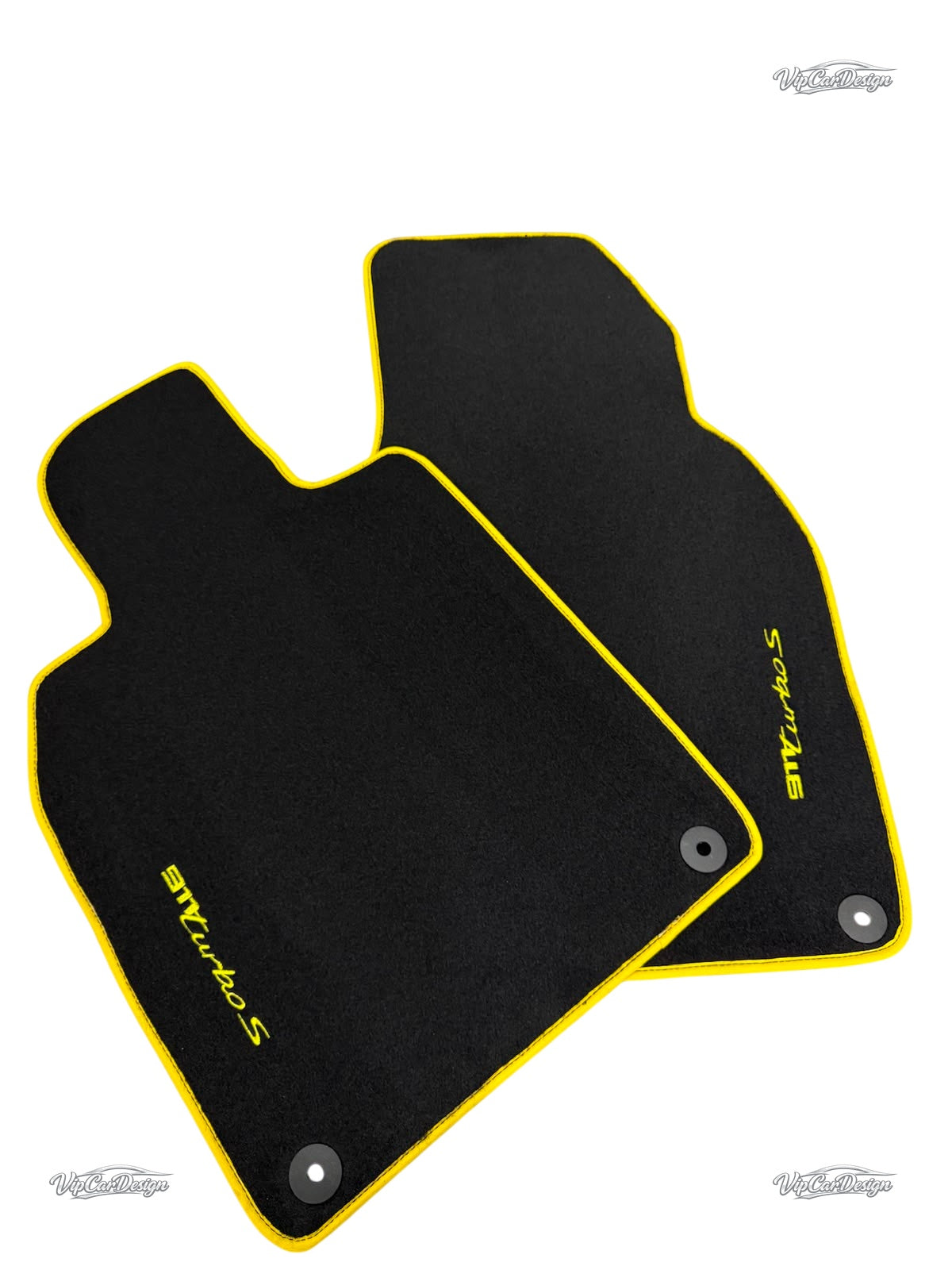 Porsche 911 - 993 (1994-1998) Custom Fit Floor Mats 911 Turbo S Logo - 911 Turbo S Logo Detail | VipCarDesign