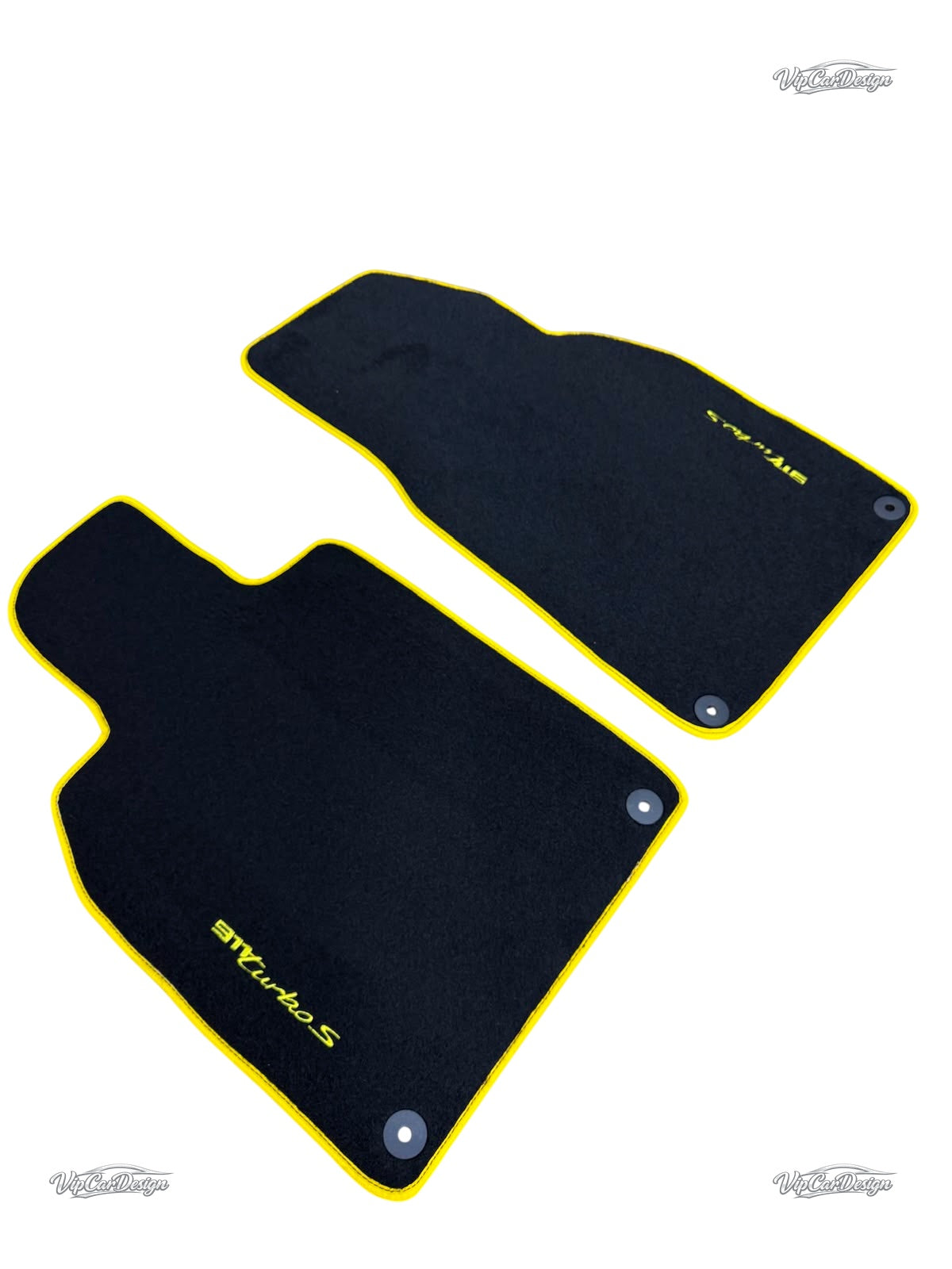Porsche 911 - 964 (1989-1994) Custom Fit Floor Mats 911 Turbo S Logo - Close-Up Texture | VipCarDesign