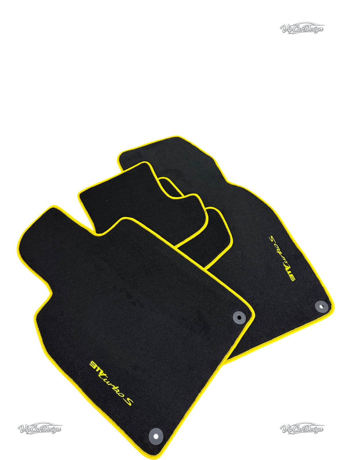 Porsche 911 - 964 (1989-1994) Custom Fit Floor Mats 911 Turbo S Logo - Premium Velour Detail | VipCarDesign
