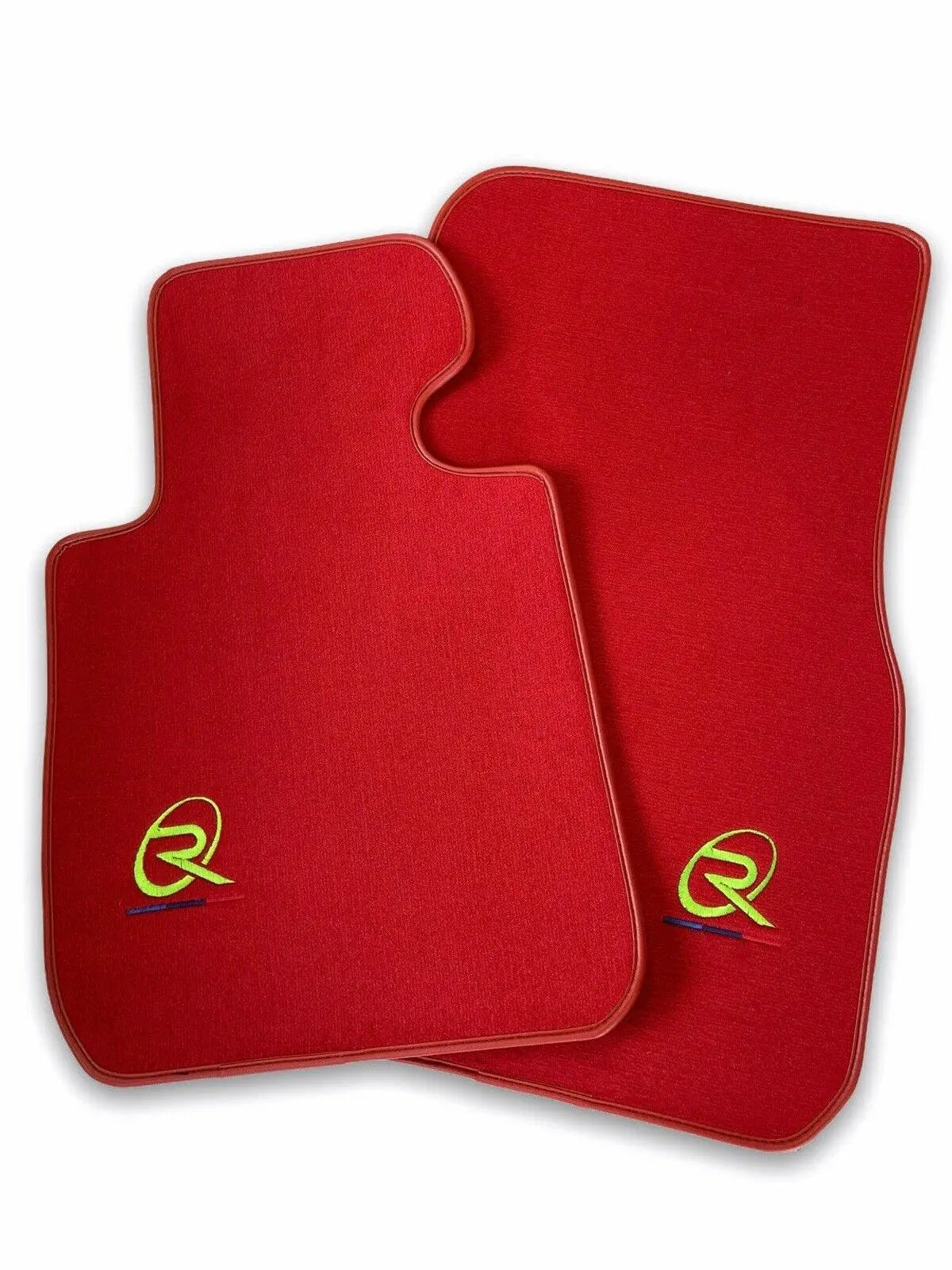Red Floor Mats For BMW 2 Series U06 (2022-2026) ROVBUT Brand Tailored Set Perfect Fit Green SNIP Collection Custom Fit Premium Velour Floor Mats