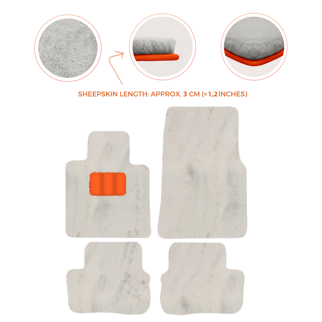 Rolls-Royce Cullinan (2018â€“2025) - Sheepskin Length, Various Color Options Custom Fit Premium Velour Floor Mats