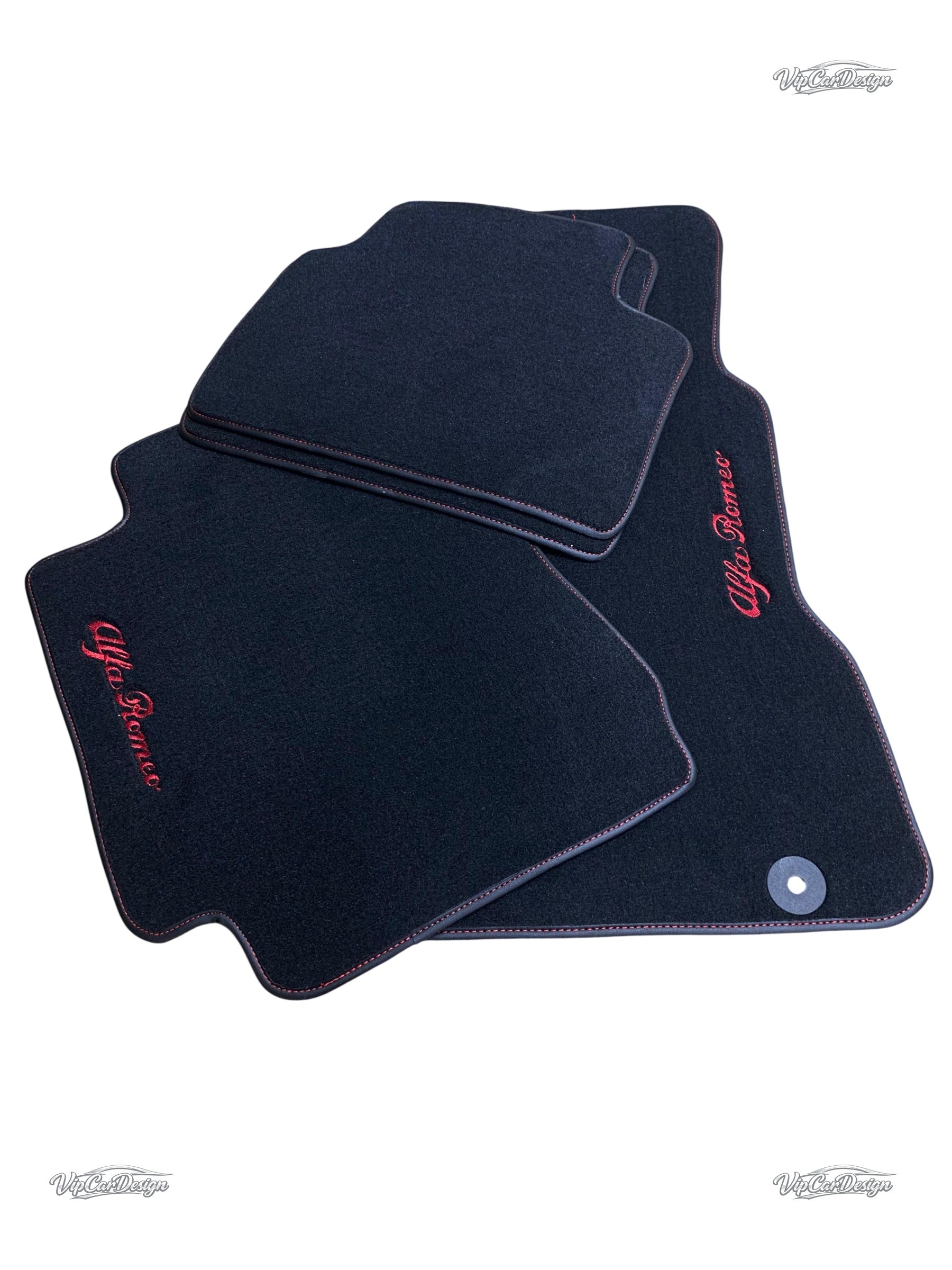 Alfa Romeo 166 (1998-2007) Custom Fit Floor Mats Alfa Romeo Logo - Front Floor Mats | VipCarDesign