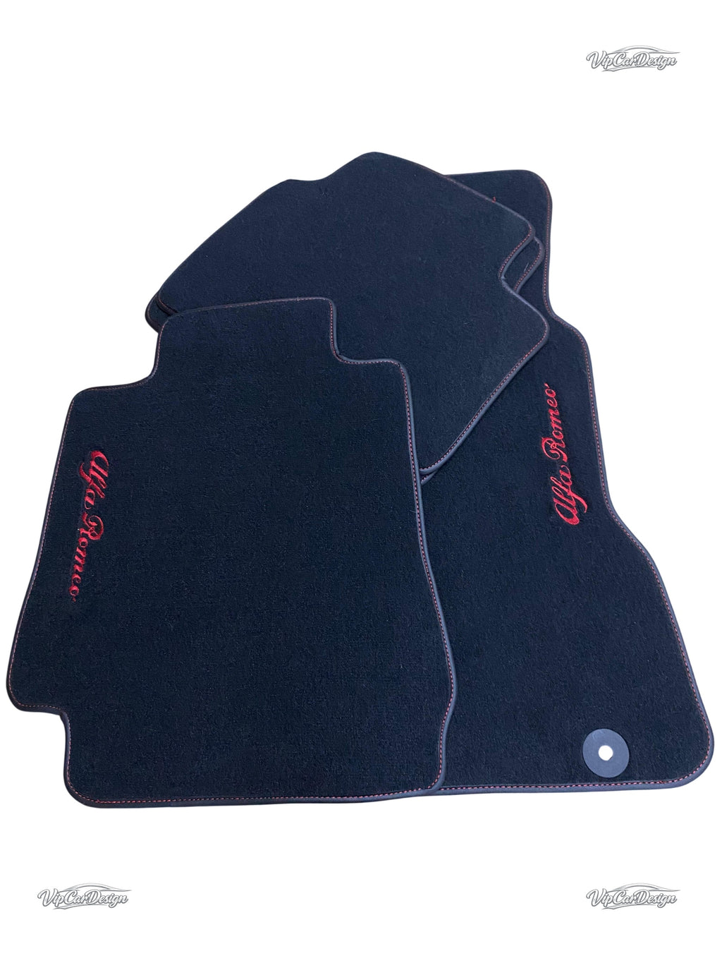 Alfa Romeo 147 (2000-2010) Custom Fit Floor Mats Alfa Romeo Logo - Rear Floor Mats | VipCarDesign