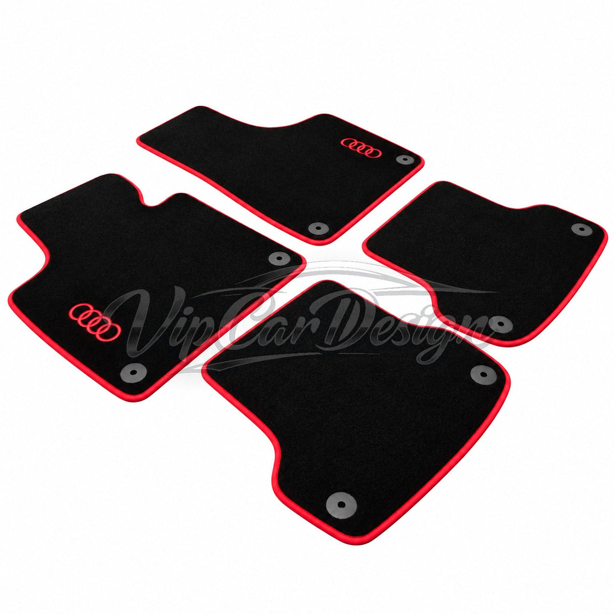 Audi A6 - C8 Avant (2018-2023) Custom Fit Floor Mats Audi Logo - Complete Set Overview | VipCarDesign