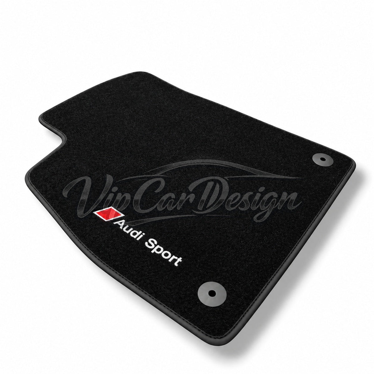 Audi A4 B6 Avant (2001-2004) Custom Fit Floor Mats Audi Sport Logo - Logo Embroidery Detail | VipCarDesign