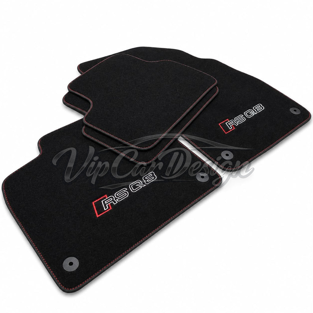 Audi RS Q8 (2019-2024) Custom Fit Floor Mats RS Q8 Logo - Complete Set Overview | VipCarDesign