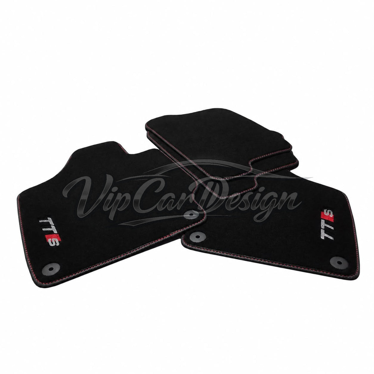 Audi TT Custom Fit Velour Floor Mats - TTS Logo - Set B - Complete Set Overview | VipCarDesign
