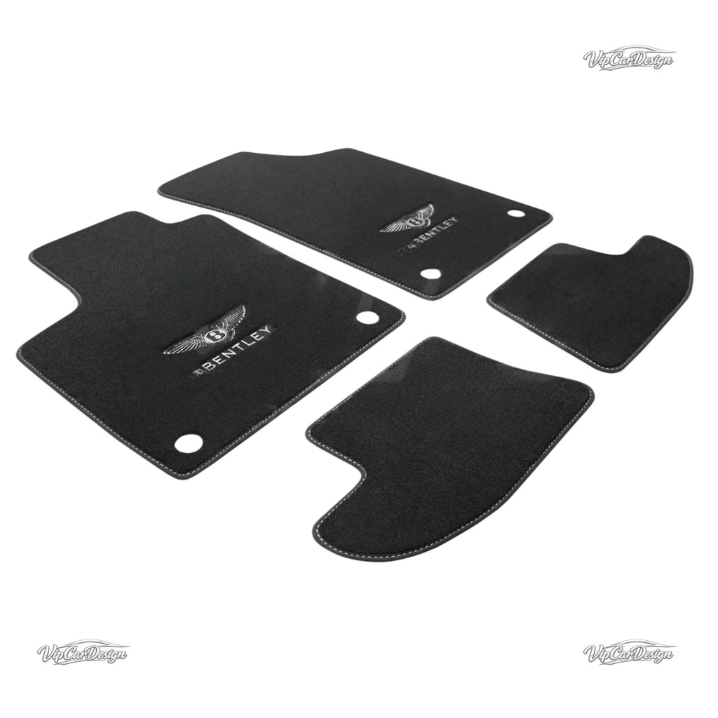 Bentley Continental GT (2003-2011) Custom Fit Floor Mats Bentley Logo - Complete Set Overview | VipCarDesign