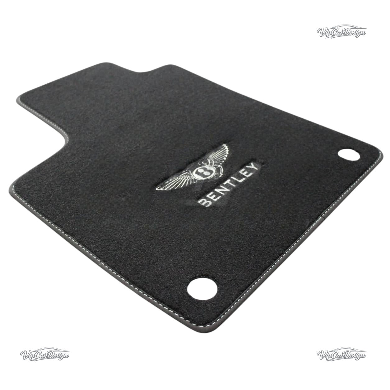 Bentley Continental GT (2003-2011) Custom Fit Floor Mats Bentley Logo - Rear Floor Mats | VipCarDesign