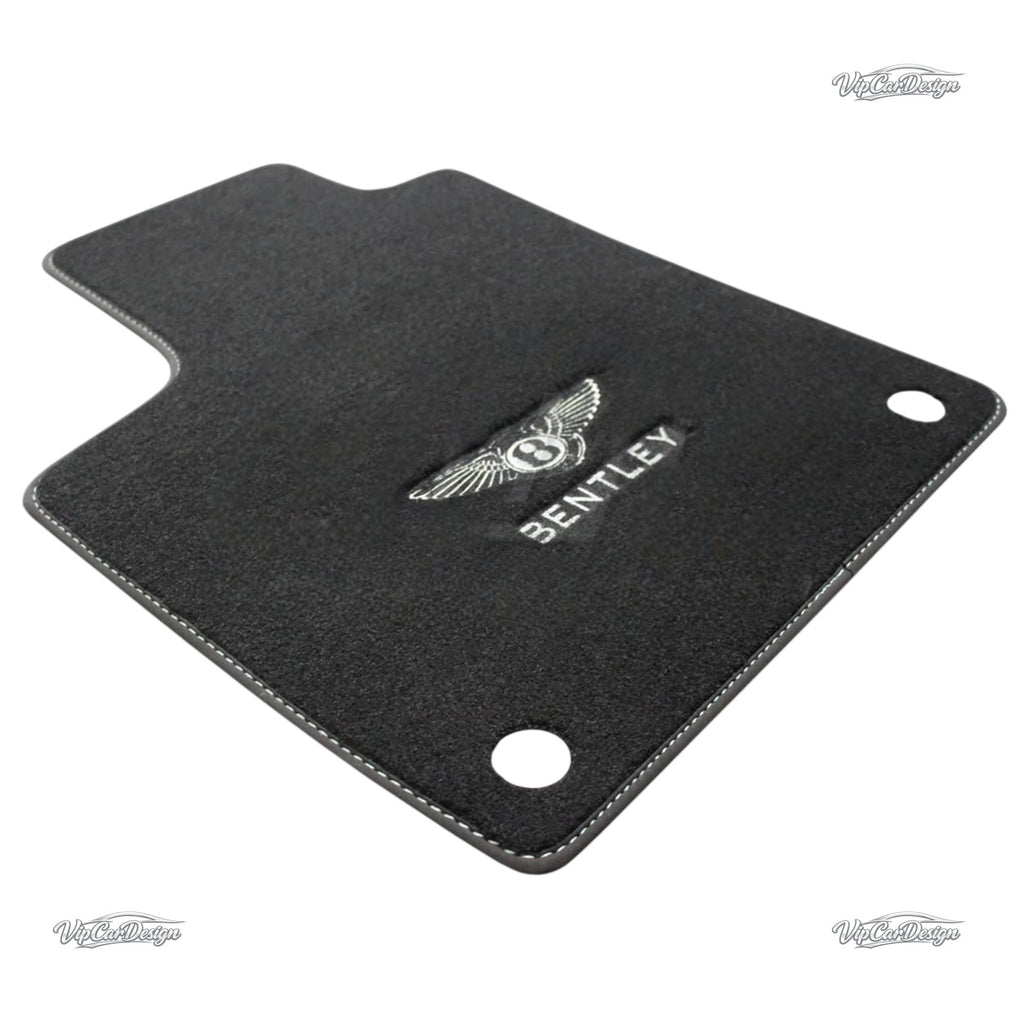 Bentley Continental GTC (2006-2011) Custom Fit Floor Mats Bentley Logo - Rear Floor Mats | VipCarDesign