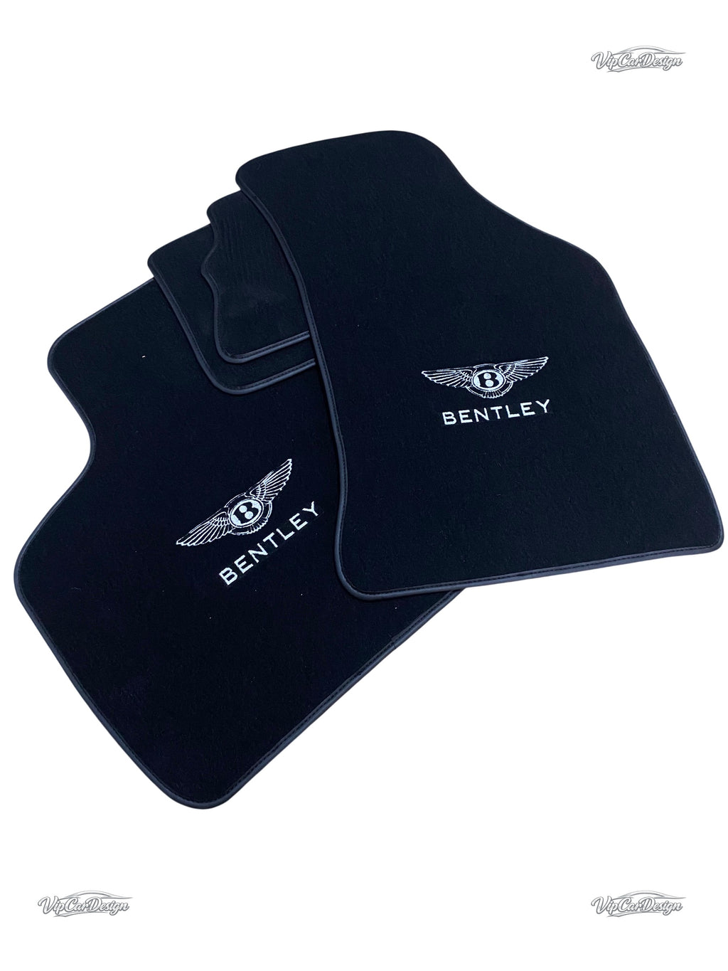 Bentley Flying Spur (2005-2013) Custom Fit Floor Mats Bentley Logo - Close-Up Texture | VipCarDesign