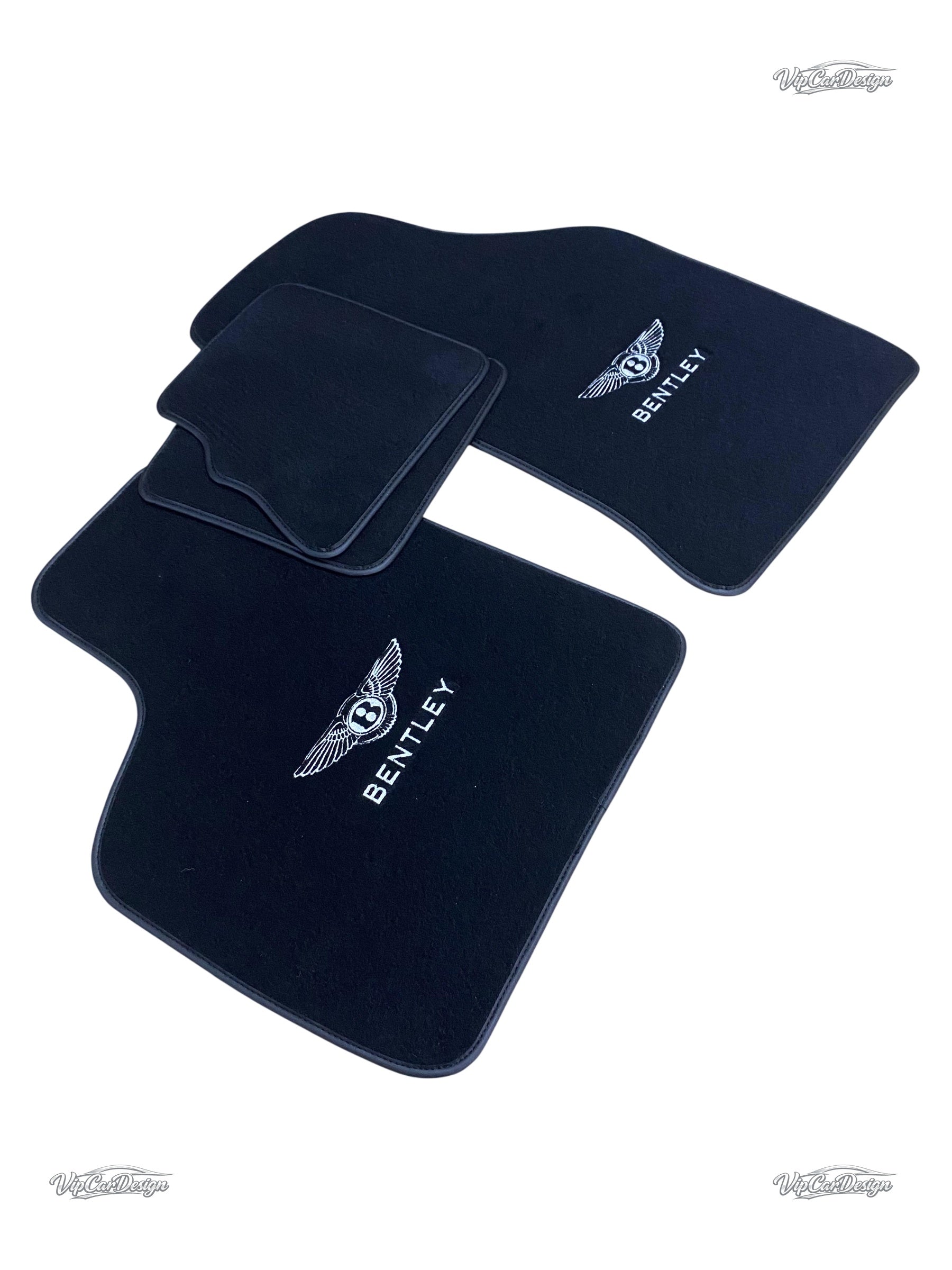 Bentley Continental GTC (2018-2023) Custom Fit Floor Mats Bentley Logo - Edging Detail | VipCarDesign