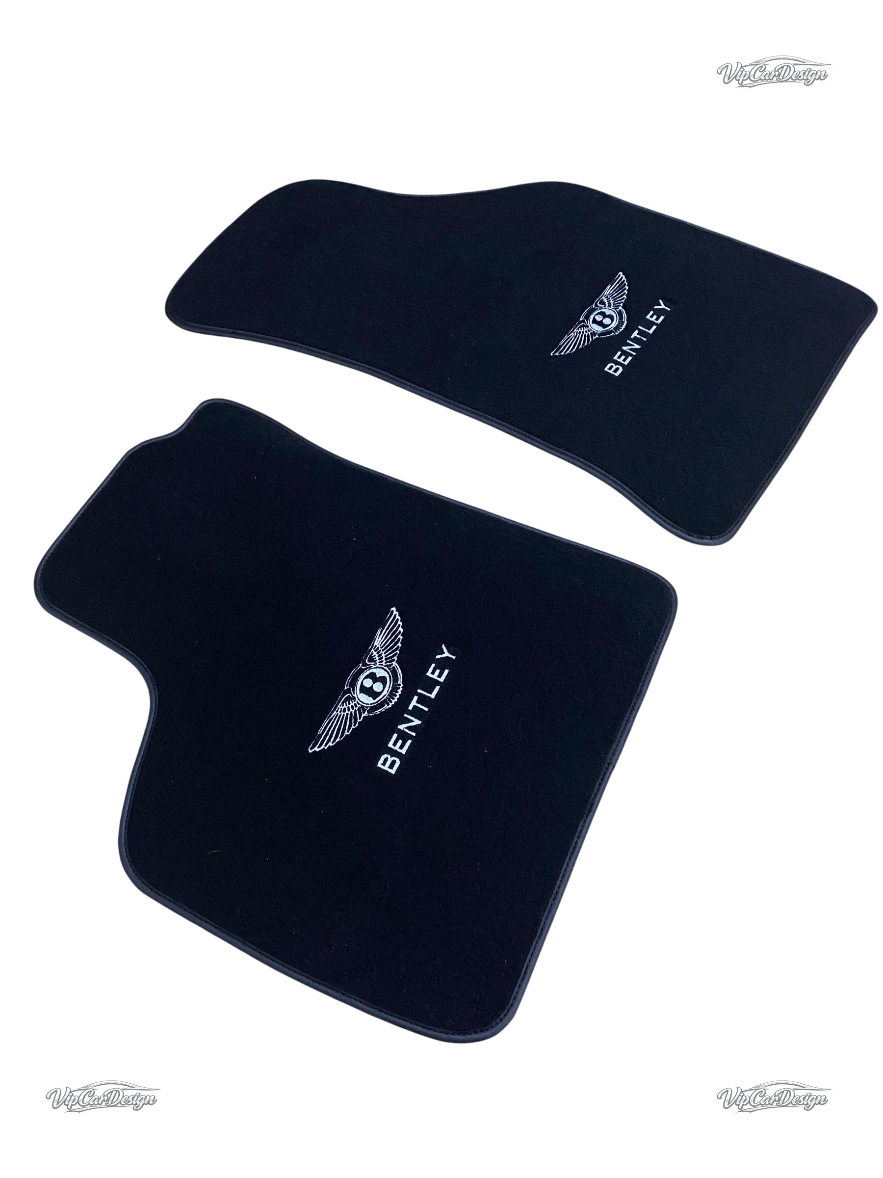 Bentley Flying Spur (2019-2023) Custom Fit Floor Mats Bentley Logo - Stitching Detail | VipCarDesign