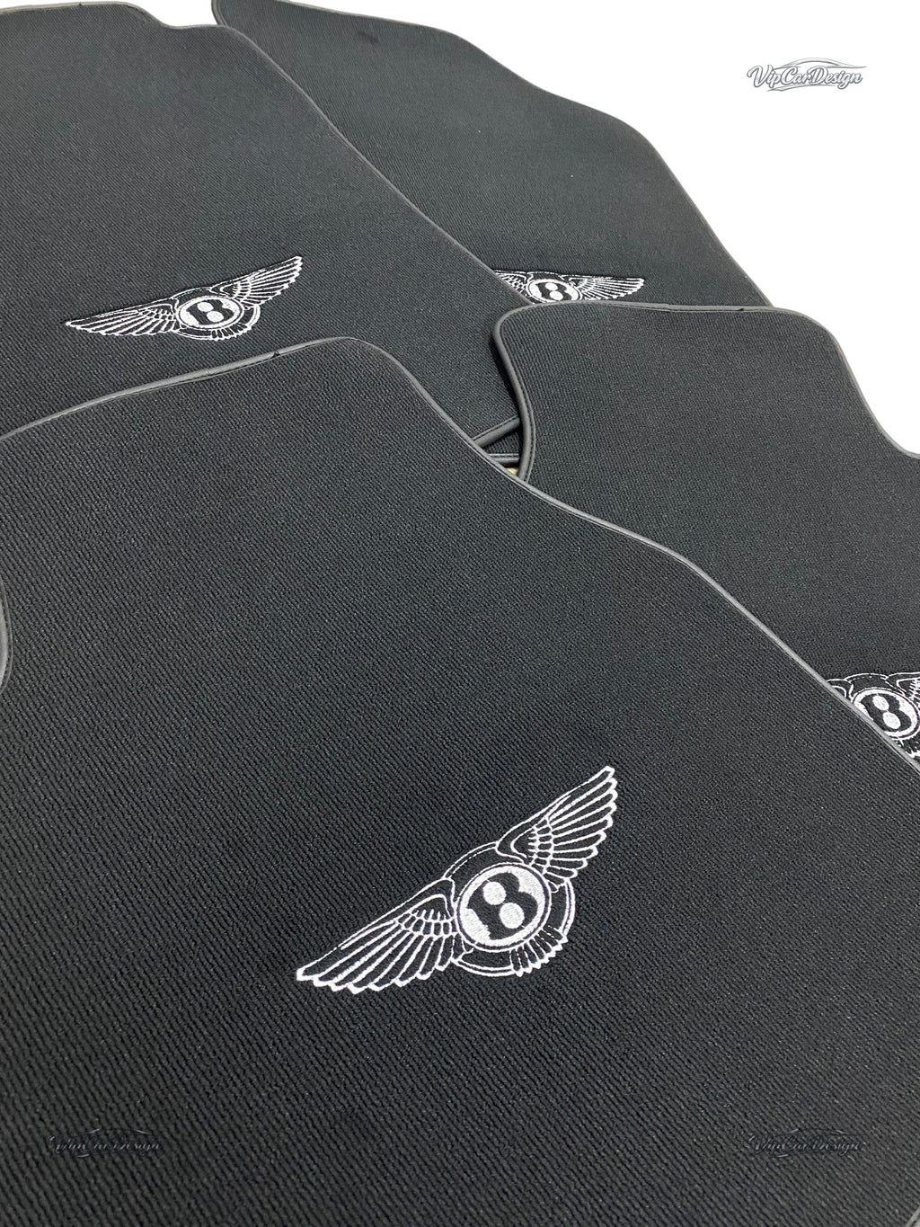 Bentley Flying Spur (2013-2019) Custom Fit Floor Mats Wings Logo - Rear Floor Mats | VipCarDesign