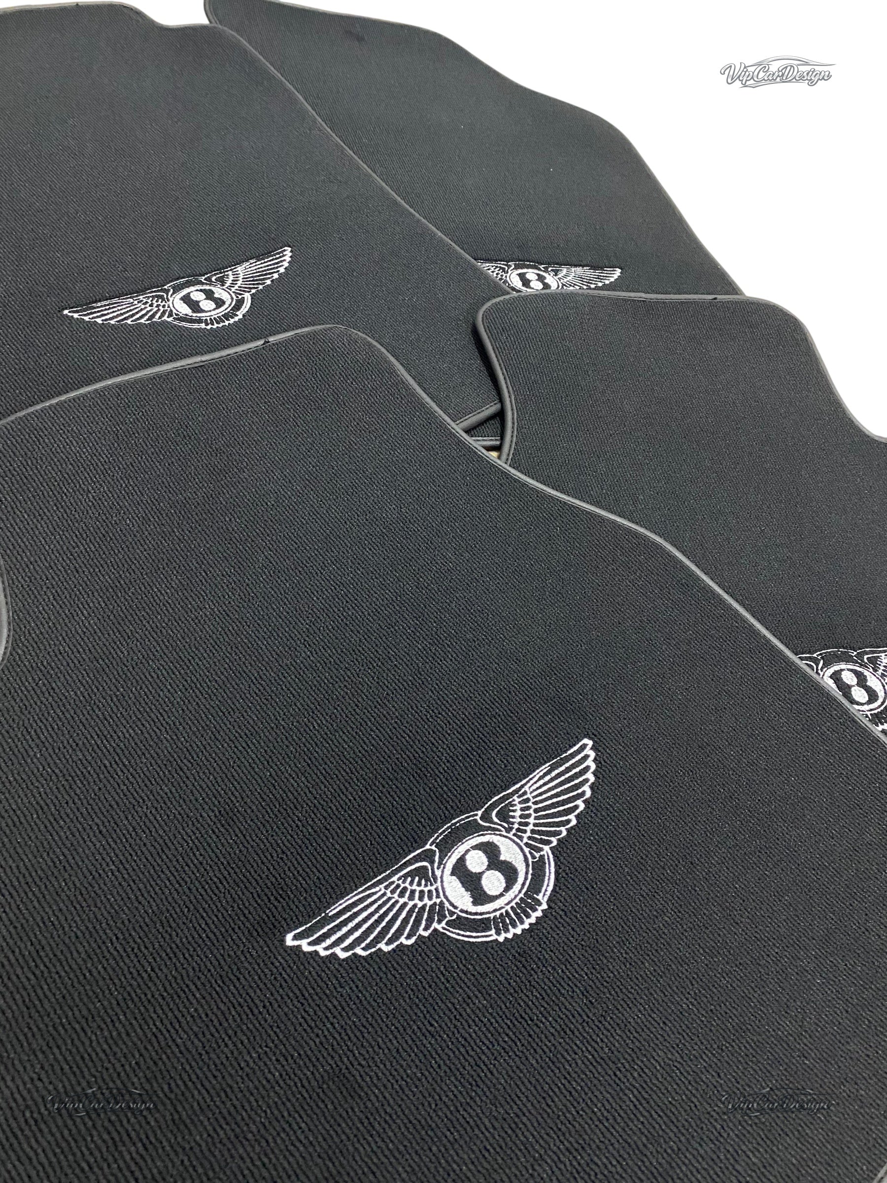 Bentley Continental GTC (2011-2018) Custom Fit Floor Mats Wings Logo - Rear Floor Mats | VipCarDesign