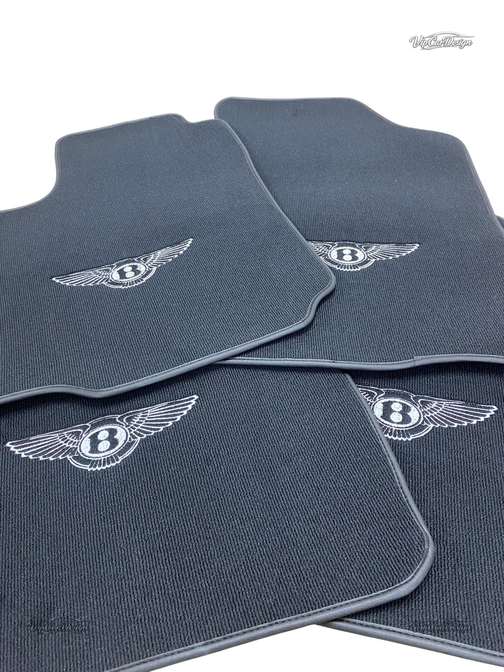 Bentley Flying Spur (2005-2013) Custom Fit Floor Mats Wings Logo - Bentley Wings Logo Detail | VipCarDesign
