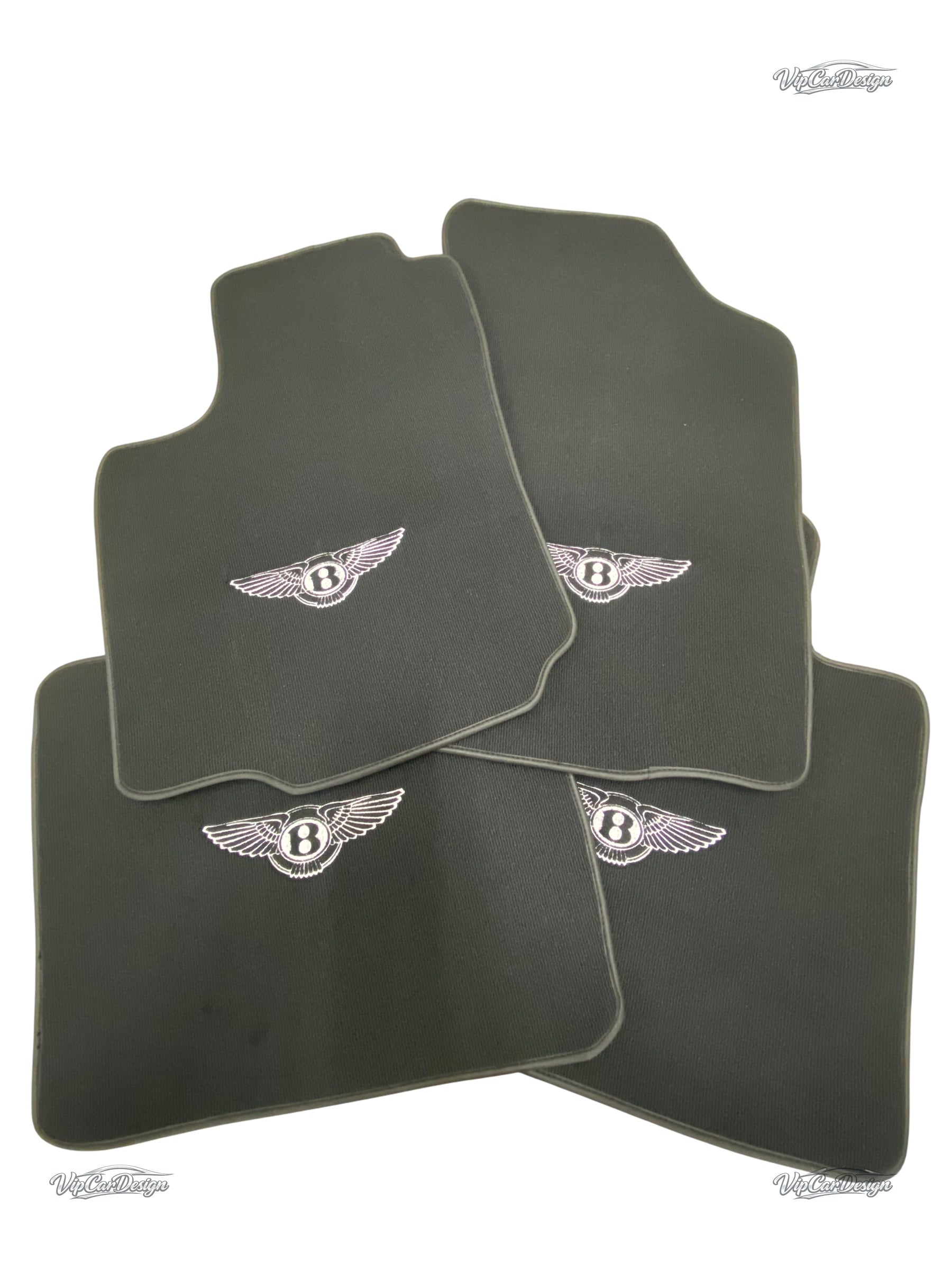 Bentley Flying Spur (2013-2019) Custom Fit Floor Mats Wings Logo - Close-Up Texture | VipCarDesign