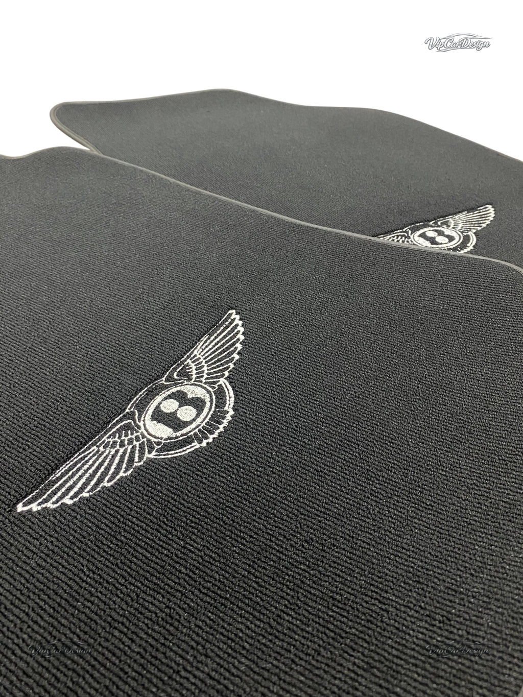 Bentley Flying Spur (2019-2023) Custom Fit Floor Mats Wings Logo - Edging Detail | VipCarDesign