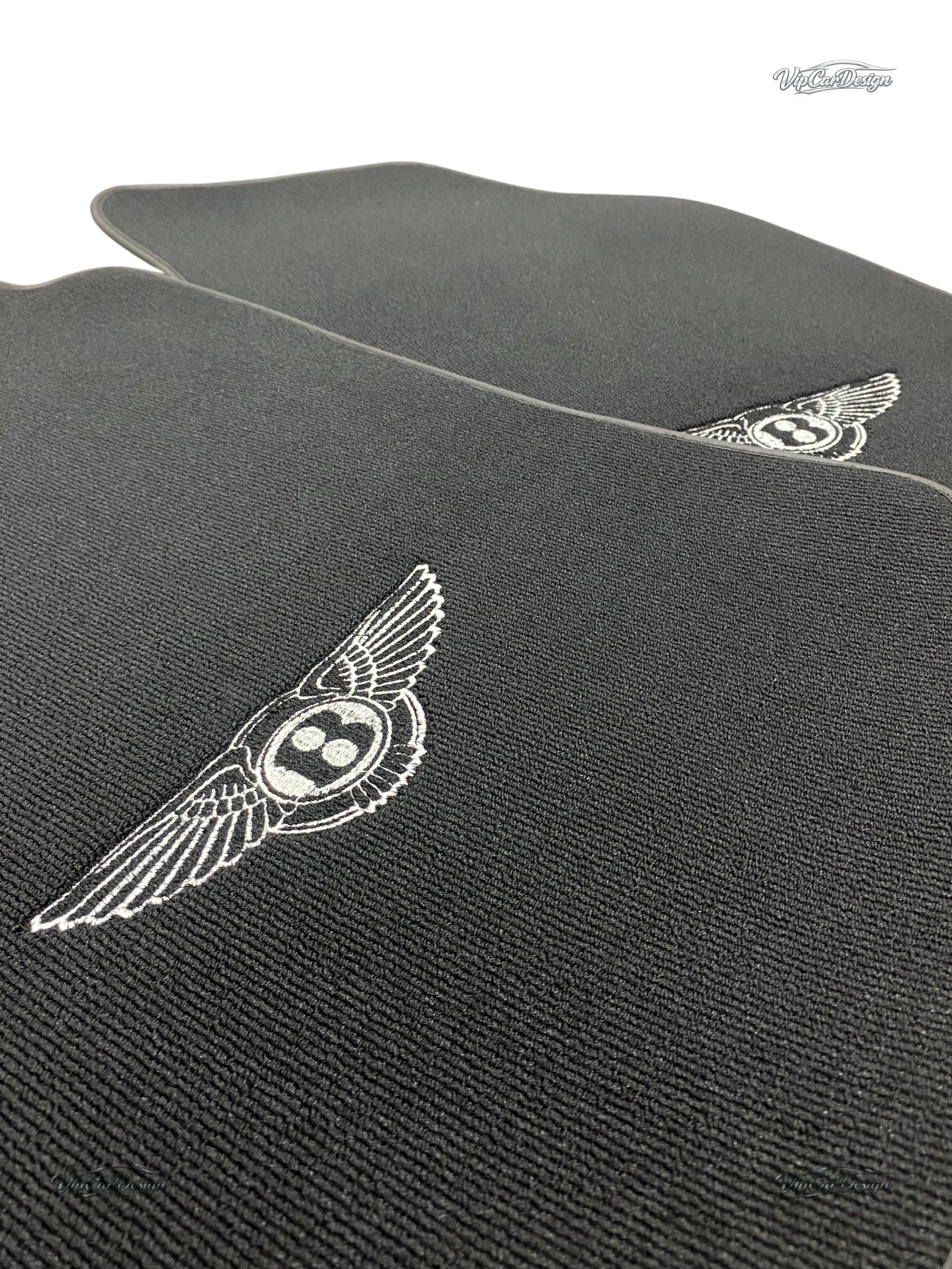 Bentley Flying Spur (2019-2023) Custom Fit Floor Mats Wings Logo - Edging Detail | VipCarDesign