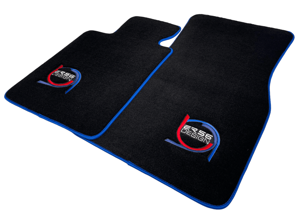 Black Floor Mats For BMW G61 (2023-2026) Touring ER56 Design Limited Edition Blue Trim Custom Fit Premium Velour Floor Mats