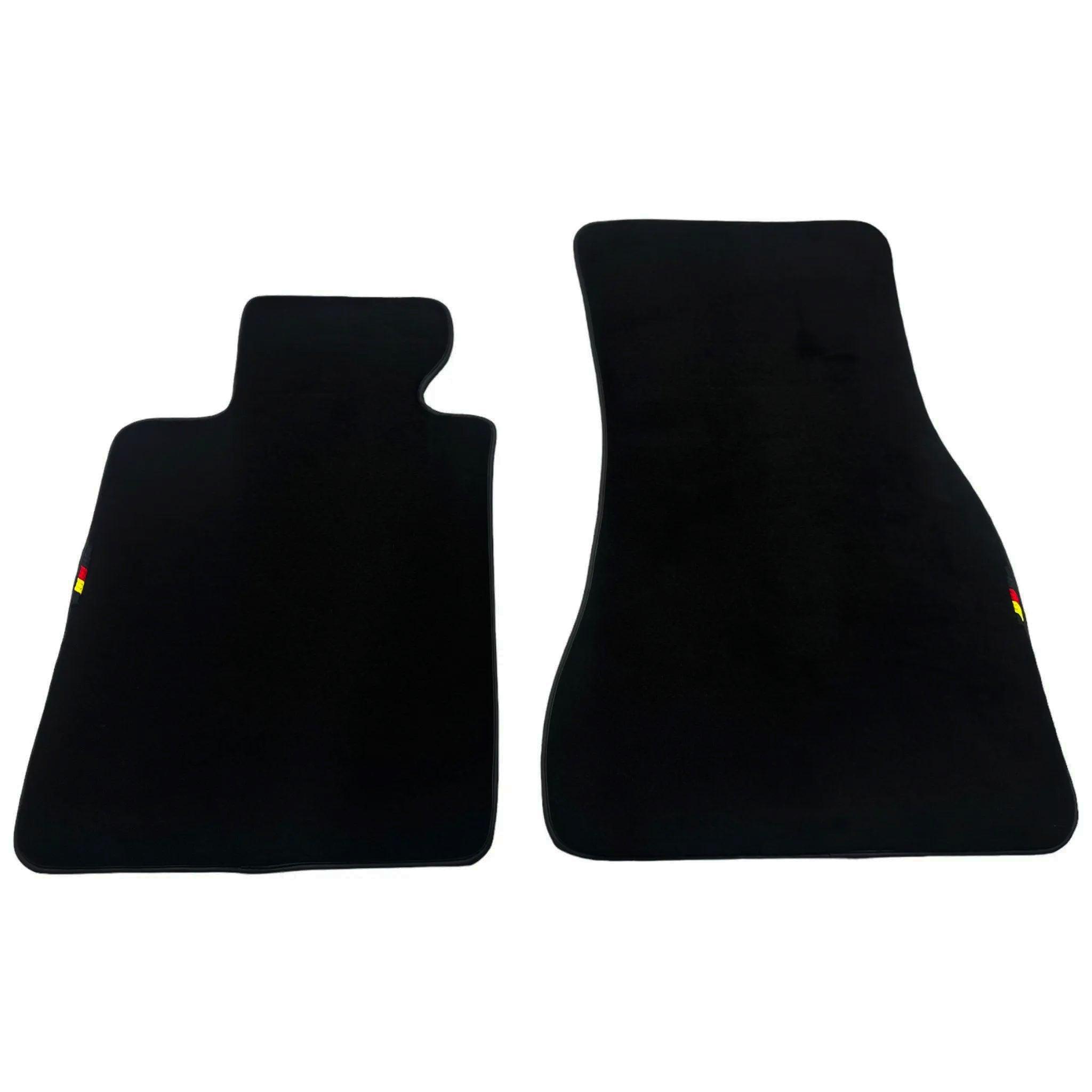 Black Floor Mats For BMW 2 Series U06 (2022-2026) with German Flag | Various Trim Colors Custom Fit Premium Velour Floor Mats