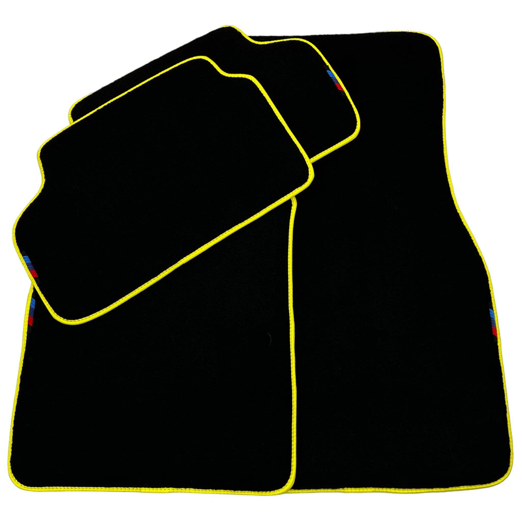 BMW 3 Series E30/T (1988-1994) Touring | Yellow Trim Custom Fit Premium Velour Floor Mats