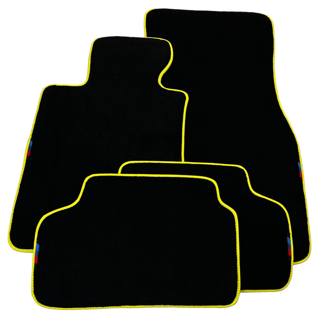 BMW i5 G60 (2024-2026) Electric Sedan | Yellow Trim Custom Fit Premium Velour Floor Mats