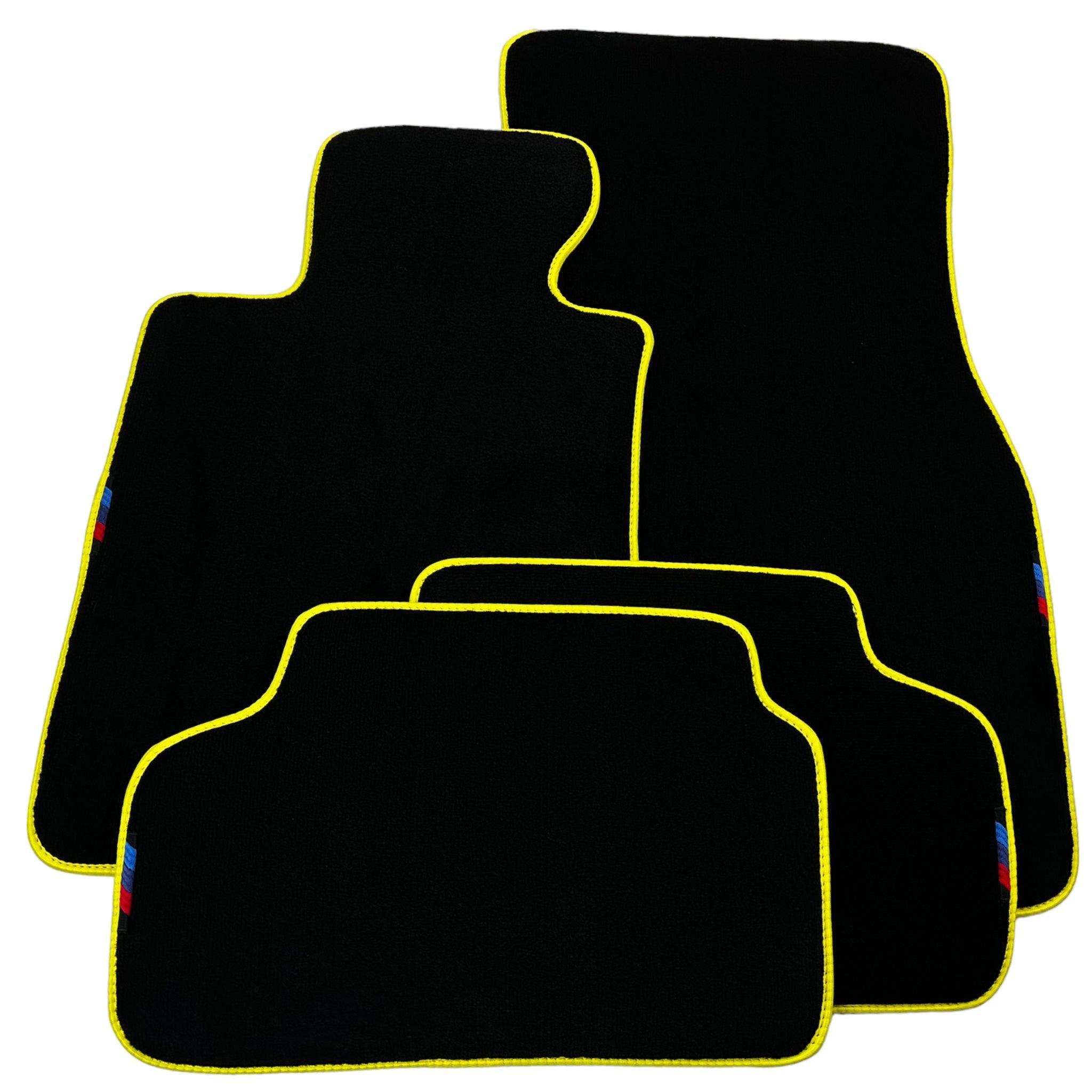 BMW iX3 G08 (2020-2022) Electric SUV | Yellow Trim Custom Fit Premium Velour Floor Mats