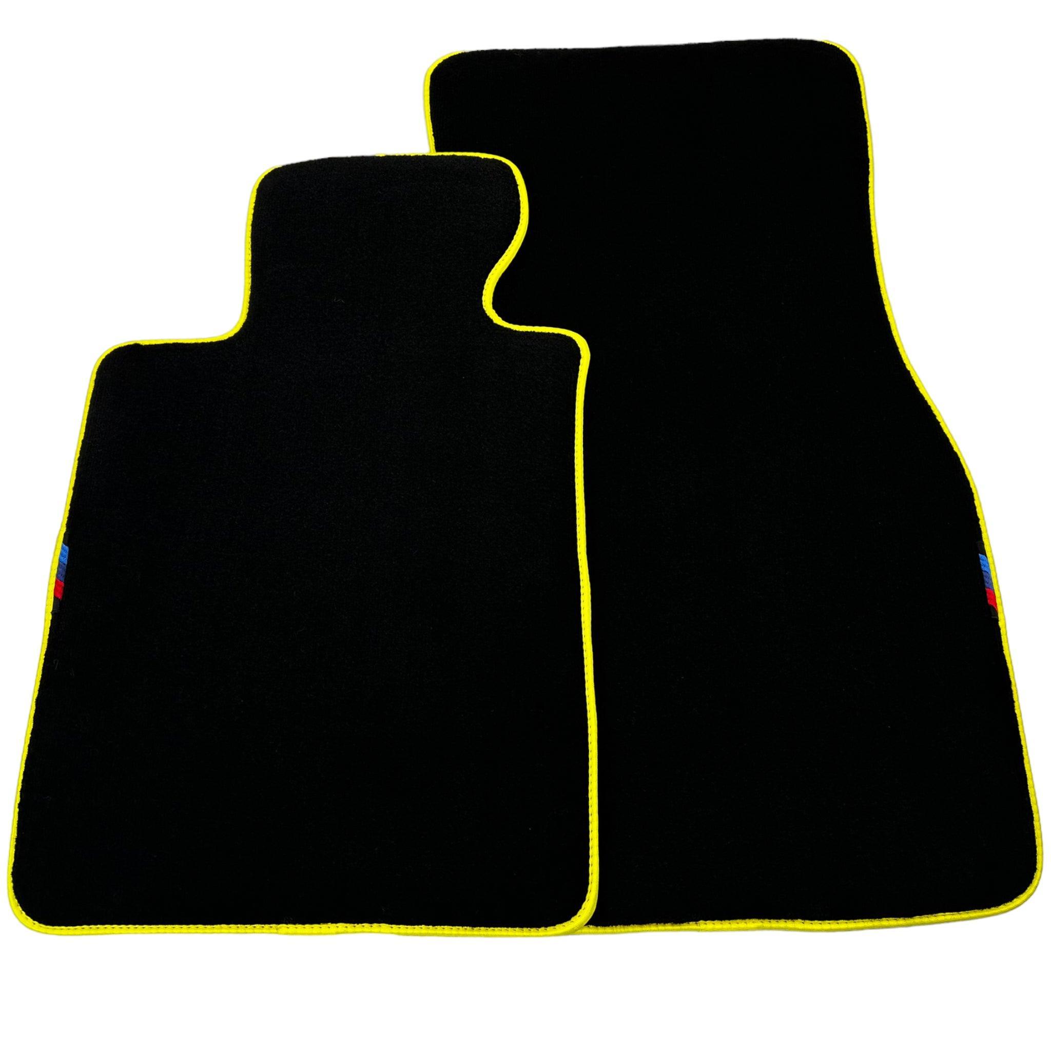 BMW iX2 U10 (2024-2026) Electric SUV Coupe | Yellow Trim Custom Fit Premium Velour Floor Mats
