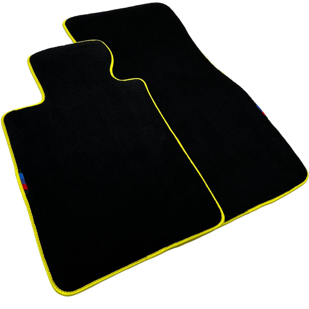 BMW iX2 U10 (2024-2026) Electric SUV Coupe | Yellow Trim Custom Fit Premium Velour Floor Mats
