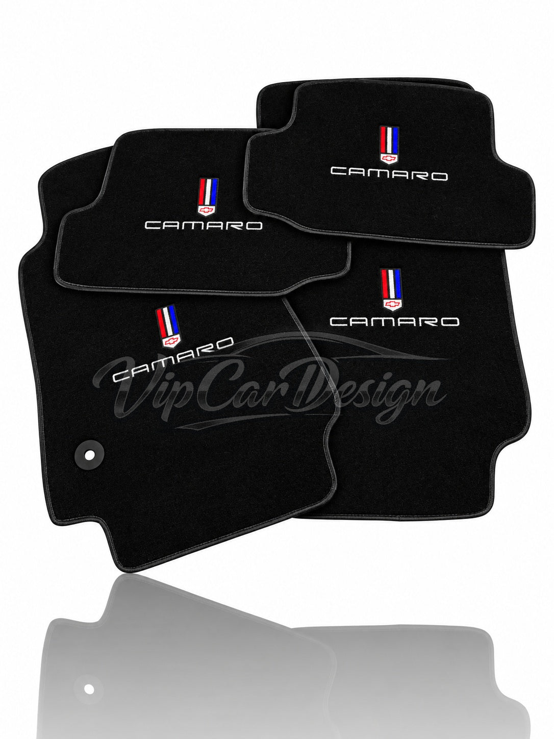 Chevrolet Camaro 2016 and After Custom Fit Floor Mats Camaro Logo - Complete Set Overview | VipCarDesign