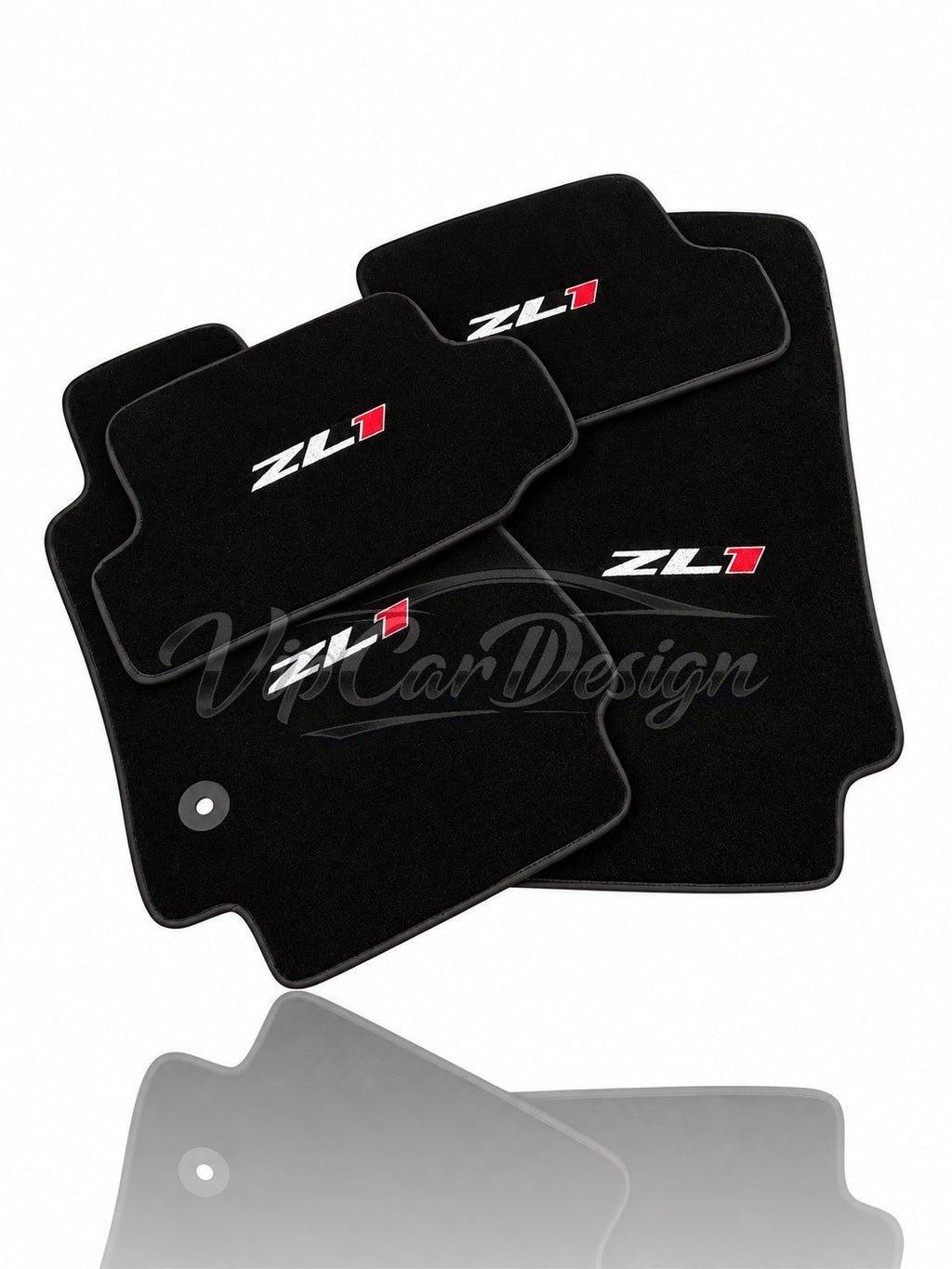 Chevrolet Camaro 2016 and After Custom Fit Floor Mats ZL1 Logo - Front Floor Mats | VipCarDesign