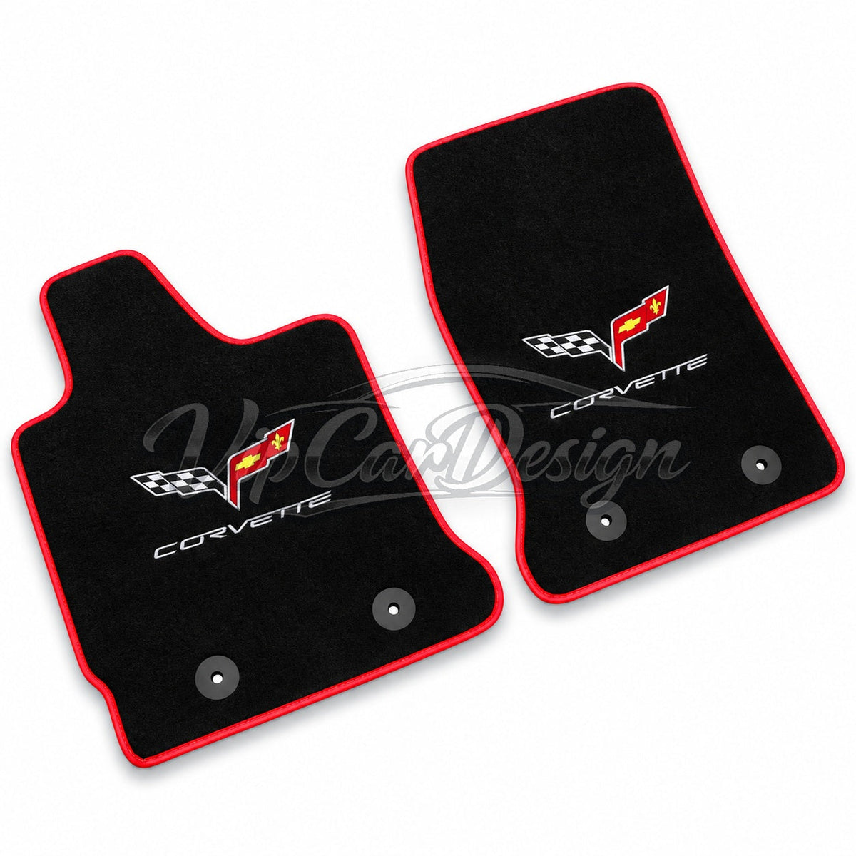 Chevrolet Corvette C5 (1997-2004) Custom Fit Floor Mats Corvette Logo - Complete Set Overview | VipCarDesign