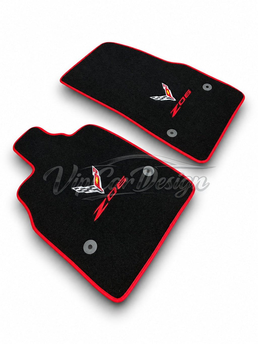 Chevrolet Corvette C5 (1997-2004) Custom Fit Floor Mats Z06 Logo - Complete Set Overview | VipCarDesign
