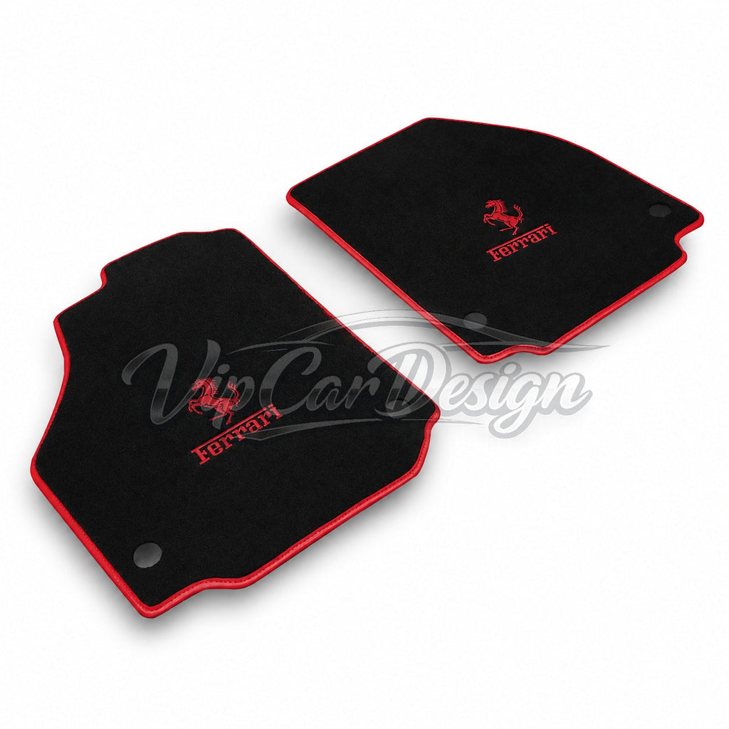 Ferrari 328 (1985-1989) Custom Fit Floor Mats - Full Set Angled View | VipCarDesign